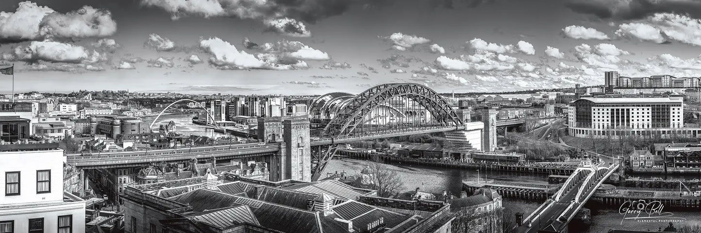 Tyne Bridge Panoramic Black & White