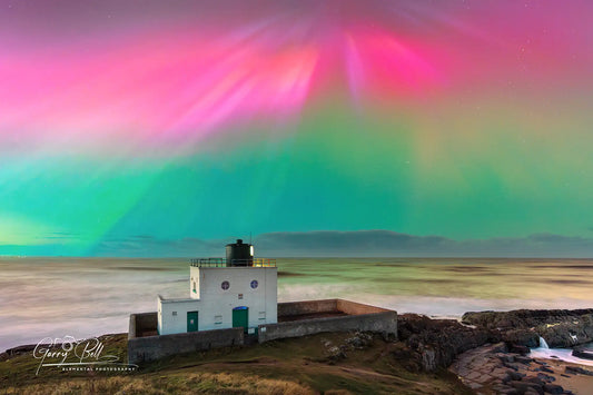 Bamburgh Lighthouse Aurora