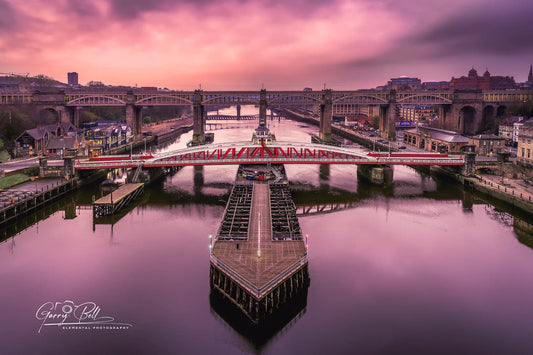Swing Bridge Sunset
